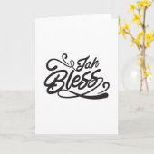 Carte Jah bénit lettrage (Fleur jaune)