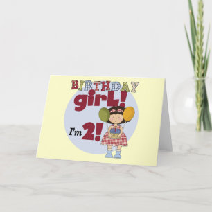 Carte J'ai 2 T-shirts et cadeaux pour fille d'anniversai