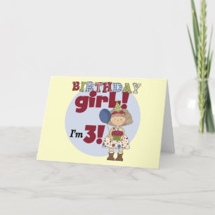 Carte J'ai 3 Tshirts et cadeaux pour filles d'anniversai