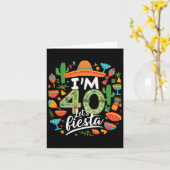 Carte J'ai 40 ans Fêtons 40 ans Cinco De Mayo Bi (Fleur jaune)