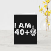 Carte J'ai 41 ans Fun Skeleton Middle Fun 41st B (Fleur jaune)
