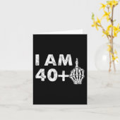 Carte J'ai 41 ans squelette drôle du doigt 41e N (Fleur jaune)