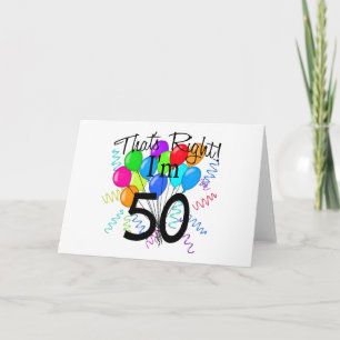 Carte J'ai 50 ans - Anniversaire