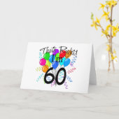 Carte J'ai 60 ans - Anniversaire (Fleur jaune)