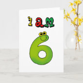 Carte J'ai 6 ans (Fleur jaune)