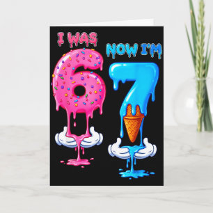 Carte J'ai 7 Ans Anniversaire J'étais 6 Maintenant Je Su