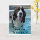 CARTE J'AI ARRÊTÉ MA NAGE DE DIRE "HEUREUX 18E ANNIVERSA (Fleur jaune)