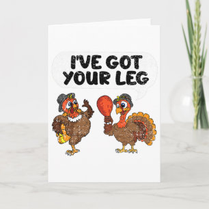 Carte J'ai Attrapé Ta Jambe Jour De Thanksgiving Drôle D
