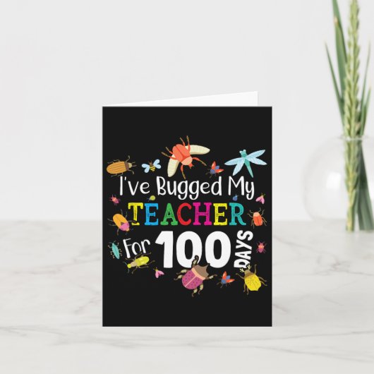 Carte J'Ai Baisé Mon Enseignant Pendant 100 Jours D'Écol (Devant)