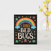 Carte J'Ai Bed Bugs Drôle Retro Offensive Inapproprié (Fleur jaune)