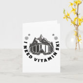 Carte J'ai besoin de lunettes de ski  (Fleur jaune)