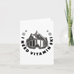 Carte J'ai besoin de lunettes de ski