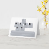 Carte J'Ai Besoin De Mon Espace (Fleur jaune)