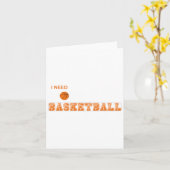 Carte J'Ai Besoin De Plus De Basket (Fleur jaune)