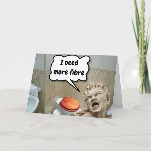 Carte J'ai besoin de plus de fibres. (Devant)