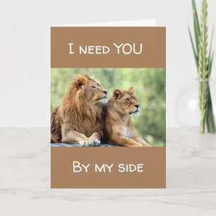 CARTE **J'AI BESOIN DE VOUS À MES CÔTÉS** LIONS AIMANTS
