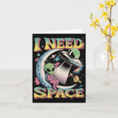 Carte J'ai besoin d'un Alien d'astronomie spatiale (Fleur jaune)