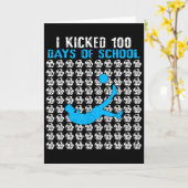 Carte J'ai botté 100 jours d'école Soccer 100e jour d'éc (Fleur jaune)