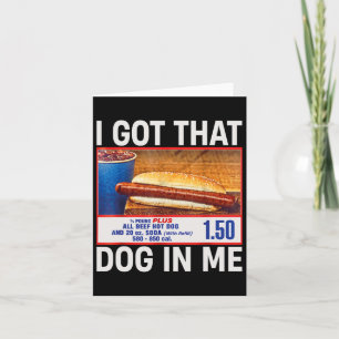Carte J'Ai Ce Chien En Moi Drôle Hotdogs Combo 4 juillet