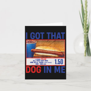 Carte J'Ai Ce Chien En Moi Drôle Hotdogs Combo 4th De Ju