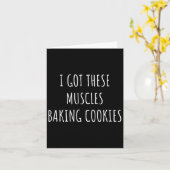 Carte J'Ai Ces Muscles Baking Cookies Baker Maman Gym Y (Fleur jaune)