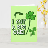 Carte J'ai coupé un grand shamrock (Fleur jaune)