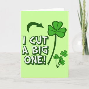 Carte J'ai coupé un grand shamrock