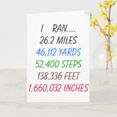 Carte J'ai couru 26,2 milles (Fleur jaune)