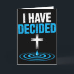Carte J'ai décidé Croix de baptême chrétien Foi en l'eau<br><div class="desc">J'ai décidé Croix de baptême chrétien Foi en l'eau</div>