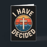 Carte J'ai décidé Engagement de baptême chrétien rétro<br><div class="desc">J'ai décidé Engagement de baptême chrétien rétro Foi</div>