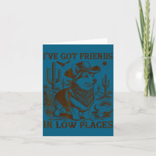 Carte J'ai des amis en bas endroits papa corgi