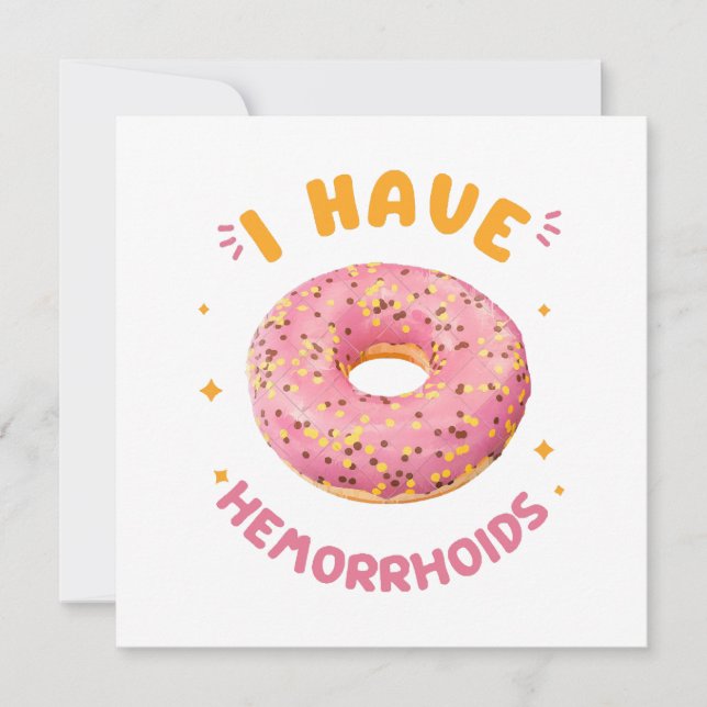 Carte J'ai des hémorroïdes (Devant)