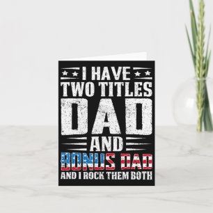 Carte J'ai deux titres Papa et Papa bonus Drôle de père&
