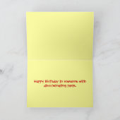 Carte J'ai dit que j'aimais les Yogies aux fraises, pas. (Intérieur)