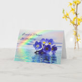 Carte J'ai dit une prière pour vous avec des fleurs oubl (Fleur jaune)