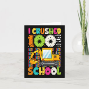 Carte J'Ai Écrasé 100 Jours De Construction Scolaire 100