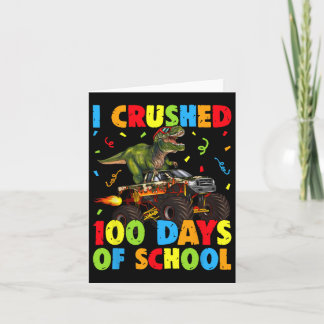 Carte J'Ai Écrasé 100 Jours De L'École Drôle Dinosaure M