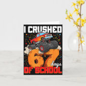Carte J'ai écrasé 67 jours d'école Génération Alpha Argo (Fleur jaune)