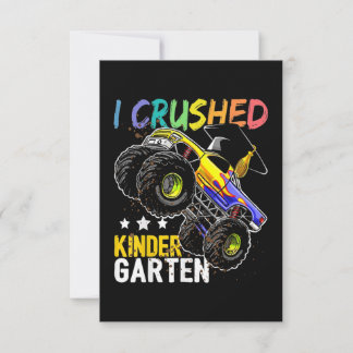 Carte J'ai écrasé le camion monstre de jardin d'enfants