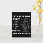 Carte J'ai Enfin Dormi 8 Heures Ça M'a Pris Trois Jo (Fleur jaune)