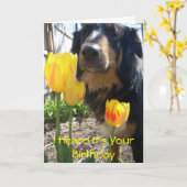 Carte J'ai entendu dire que c'est ton anniversaire - car (Fleur jaune)