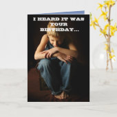 CARTE J'AI ENTENDU QUE C'ÉTAIT VOTRE ANNIVERSAIRE (Fleur jaune)