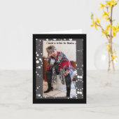 Carte J'ai envoyé une lettre à Père Noël pour une nouvel (Fleur jaune)