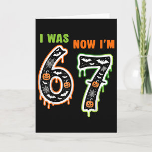 Carte J'ai eu 7 ans pour mon anniversaire J'avais 6 ans