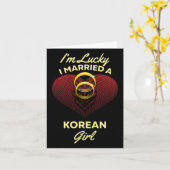 Carte J'ai eu de la chance d'avoir épousé un mari Mariag (Fleur jaune)