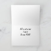 CARTE J'AI FAIT "60" CE N'EST PAS SI MAUVAIS "HEUREUX 60 (Intérieur)