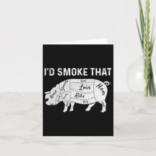 Carte J'Ai Fumé Que Griller La Viande Barbecue Fumeur Da