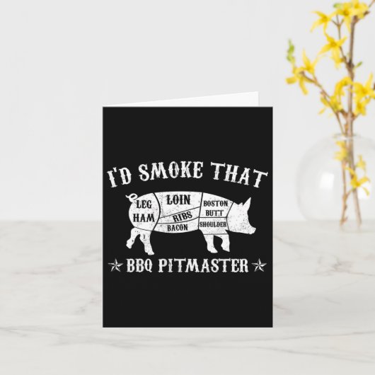 Carte J'Ai Fumé Que T Chemise Pig Pitmaster Funny Bbq Fu (Fleur jaune)