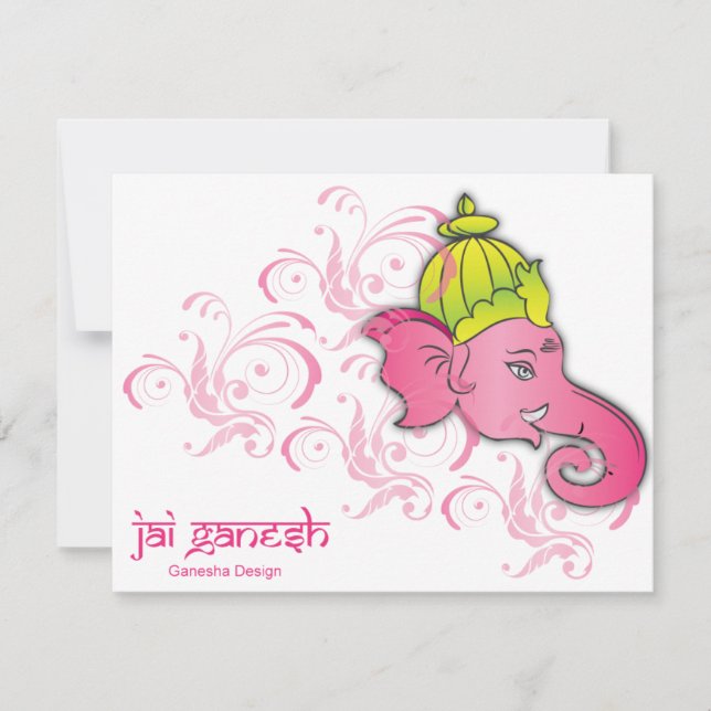 Carte Jai Ganesh Elephant Designs (Devant)