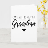 Carte J'ai hâte de te rencontrer grand-mère (Fleur jaune)